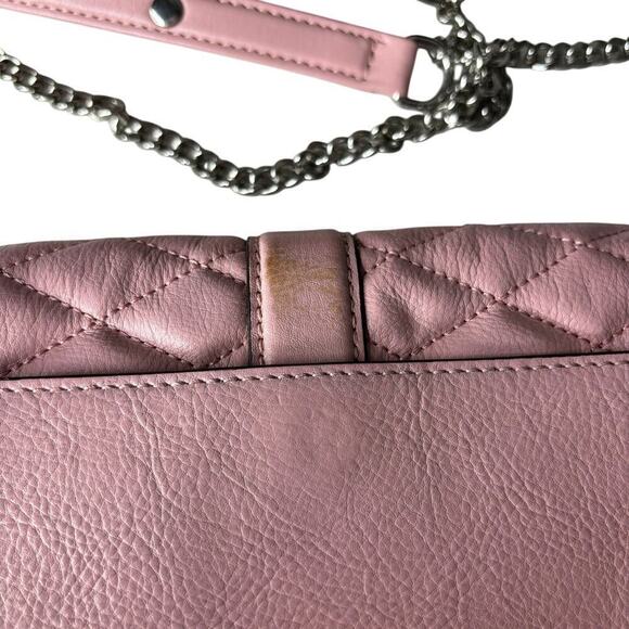 Rebecca Minkoff Quilted Love Leather Crossbody Bag Pink - Picture 6 of 6
